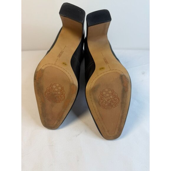 Vince Camuto Sarlaa Ribbed Ankle Booties Women Size 9M Black Block Heel Modern - Picture 10 of 15